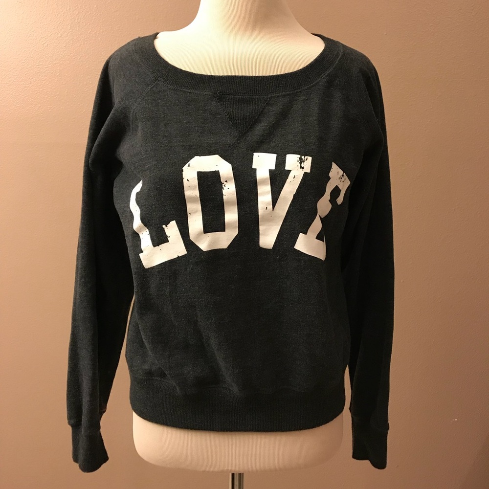🌼5/$25 Sale - Green Sleeved Sweatshirt. GUC - Picture 1 of 4